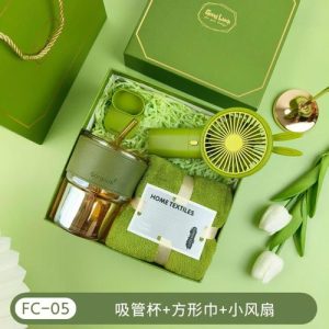 Luxury Gift set vacuum cup, fan and towel